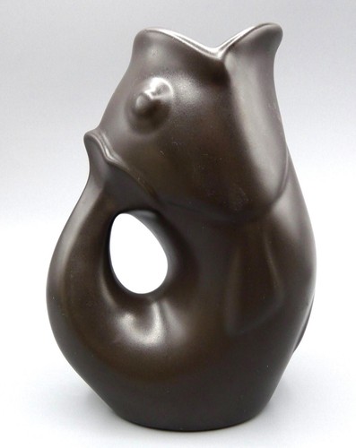 Ceramic gurgle jug fish - jug,