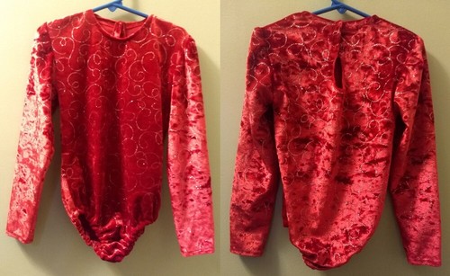 Gymnastics baton costume red - gymnastics,