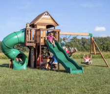 Kids Garden Playhouse Outdoor Children Playcentre Large Swing Set Tree House