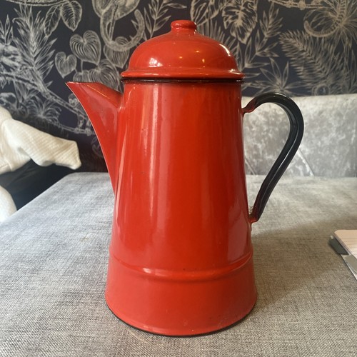 Vintage polish red - , enamel