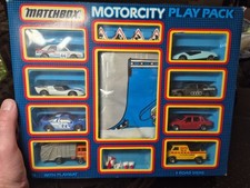 Matchbox Motorcity Playset MC-16 UK from 1989 containing SKODA 130LR