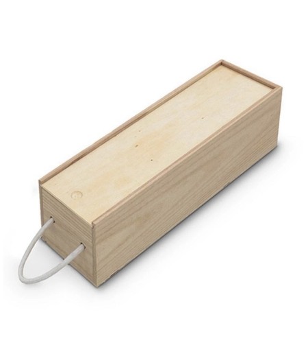 Wooden box with sliding lid - wooden,