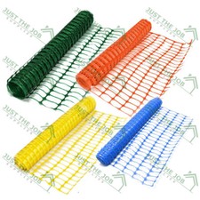 Plastic Mesh Barrier Safety Fence 1m x 5,10,50 & 100m Green Blue Yellow Orange