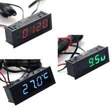 DC 12V Multi-function Clock Car Temperature Battery Monitor Voltage Volt Meter