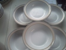 Denby Tasmin Stoneware Soup bowls 7" lot of 5
