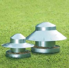 Hen Chicken Poultry Feeder Bucket Pheasant Feed Dispenser Galvanised 5kg 2.5kg