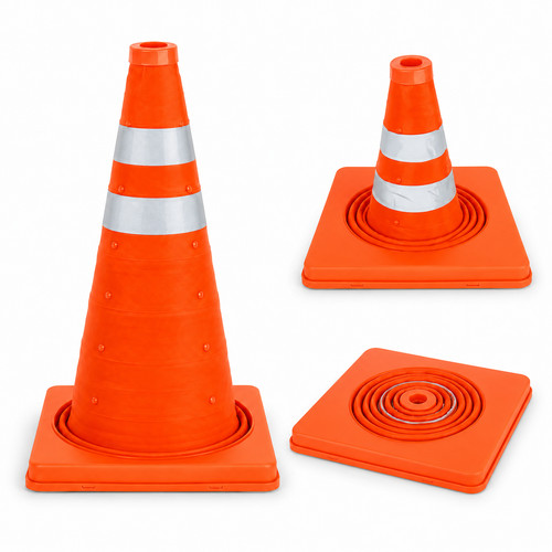 Traffic cone portable - cone, road