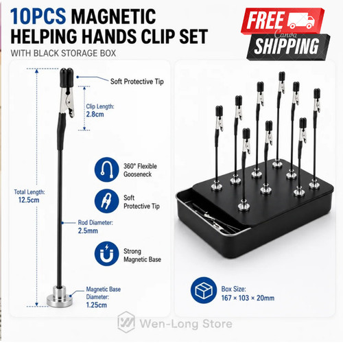 Magnetic soldering helping - magnetic,