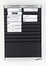Black Workshop Job Card Wall Rack For A4 Portrait Job Cards - 20 pockets