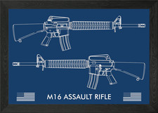 M16 ASSAULT RIFLE USA Framed