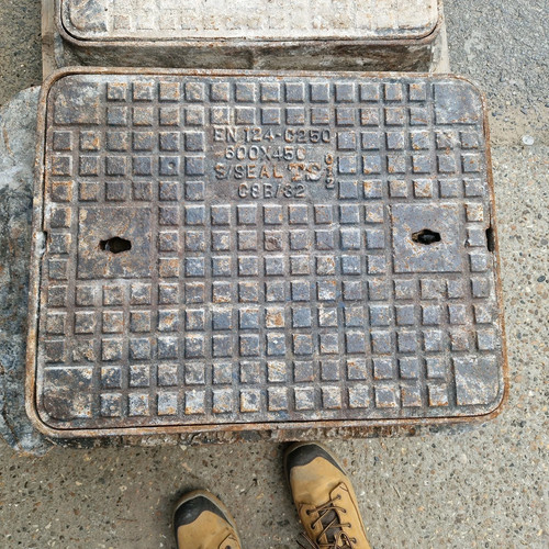 Cast iron manhole cover - manhole,