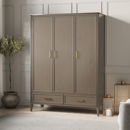 Large dark wood door - 3, triple