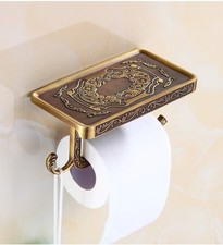 Tissue Roll Holder For Toilet Wall-Mounted Classic Bathroom Antique Brass Roll
