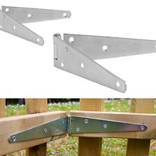 Strap Hinges PAIR Zinc Plated Gate Shed Box Cold-Frame GreenHouse 150mm or 200mm