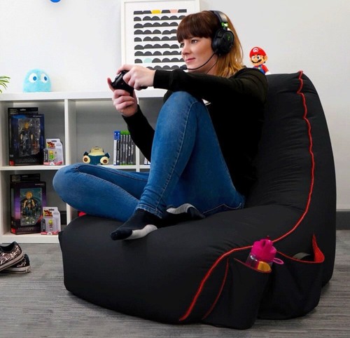 Black rugame gamer bean bag - rugame,