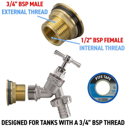Brass garden tap water butt - garden,