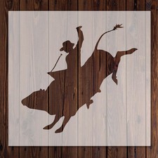 Rodeo Bull Rider Stencil - 190 Micron Mylar