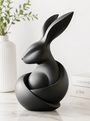 Modern rabbit sculpture - modern,