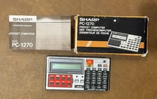 Sharp PC-1270 Pocket Computer with Red Carpet Lease Program With Box & Manual