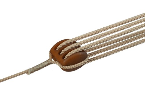Rigging blocks faux teak - blocks,