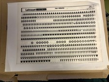 LETRASET DRY TRANSFER RUB ON