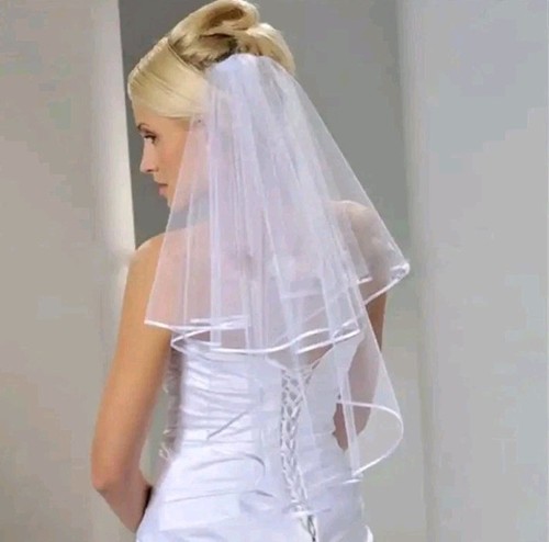 Wedding bride veil white comb - bride,