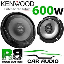 Kenwood 6.5" 2 Way 600 Watts Front Speakers and Connectors for FIAT PUNTO MK1