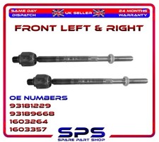 2X Inner Tie Rod Front For Vauxhall Opel Astra MkV (H) 93181229 93189668 1603264