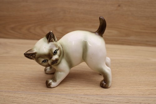 Vintage siamese cat ceramic - siamese,