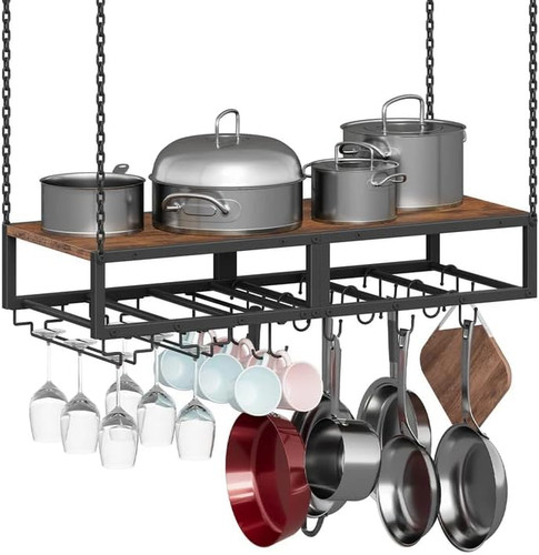 Hanging pot rack space - hanging, rack,