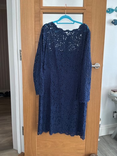 Gina bacconi navy - navy, lace