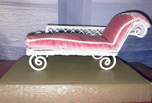 Dolls house chaise - dolls, longue