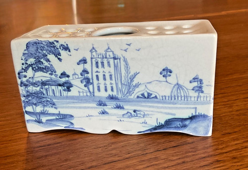 Blue white ceramic - blue, flower