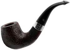 Peterson Sherlock Holmes 'Professor' Red and Black Sandblast Silver Mounted Pipe
