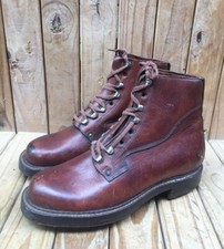 Vintage military Men’s brown hobnails leather boots uk 11 usa 12