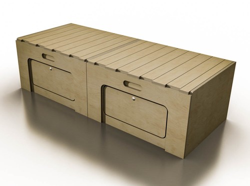Sliding camper van bed - camper,