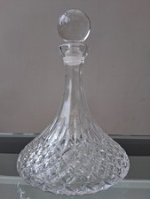 Vintage Ships Decanter with Stopper 24% Lead Crystal Excellent Condition
