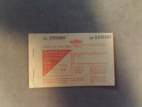 1970 motor fuel ration book - 1970's,