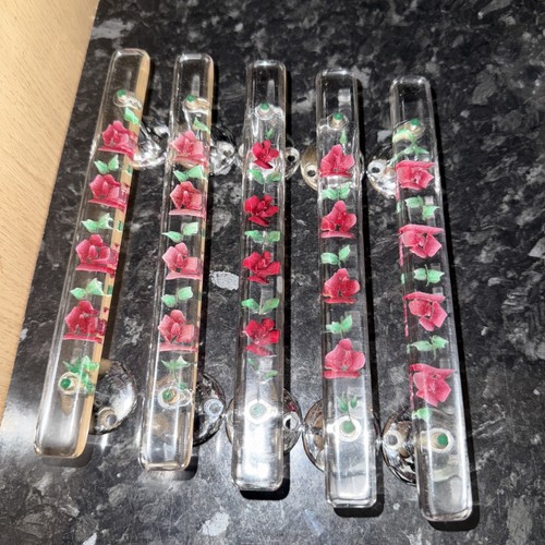Vintage floral door handles - floral,
