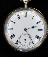 Antique Sterling Silver J.W. Benson  subdial Pocket Watch