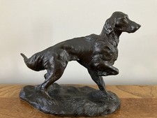 LOVELY SIGNED BRONZED MODEL OF A SETTER DOG BY J SPOUSE JS132