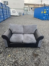 2 Seater Grey Black Sofa GREAT