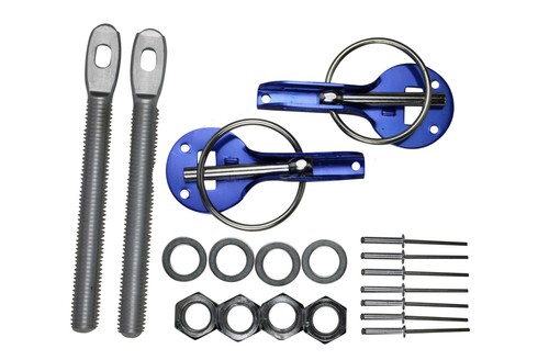 Blue bonnet hood catches - bonnet, pins