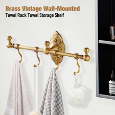 Wall-Mounted Brass Towel Rack