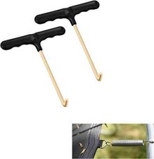 2 Pack Trampoline Spring Pull Tool Kit Parts, T-Hook Tent Peg Puller, Trampoline
