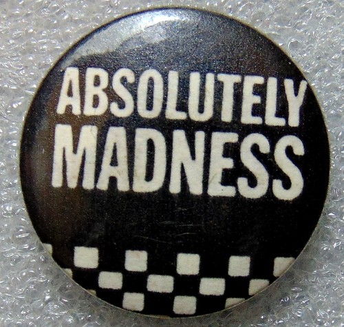 C1980 madness pin - c1980's, badge
