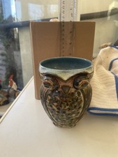 Vintage Owl Vase Pottery