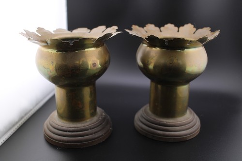 Pair antique brass - of,