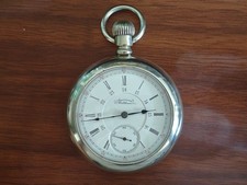 1901 Waltham Grade Crescent St. Railroad Pocket Watch 18s 21j Silveroid