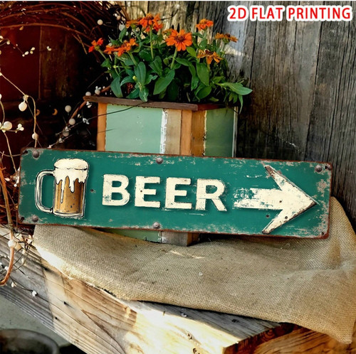Vintage beer wooden sign - beer,